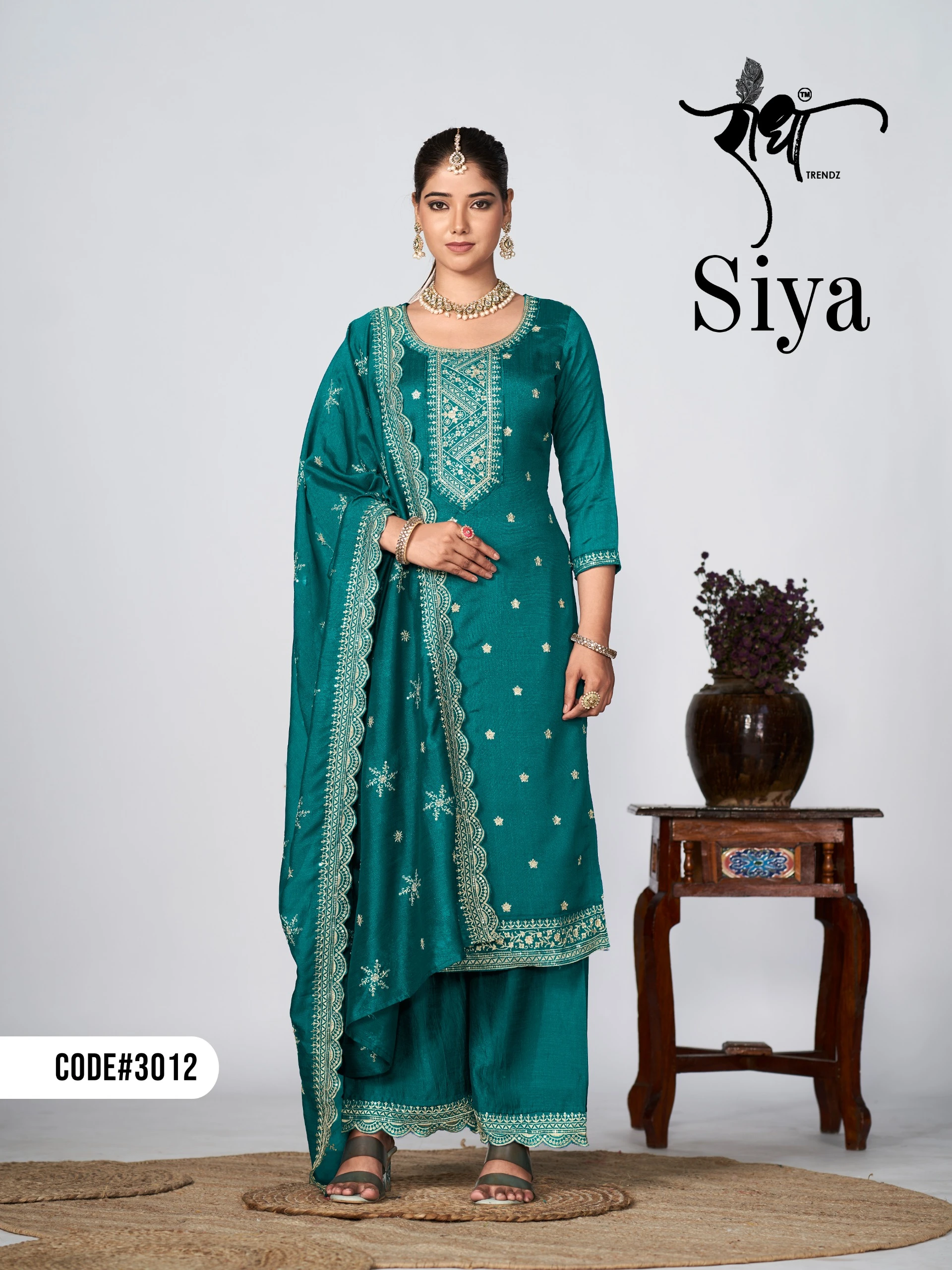 Radha Trendz Siya Pure Vichitra Wholesale Designer Salwar Suit Catalog — Wholesale Salwar Suits, MPA wholesale from Surat - Gallery Image 2